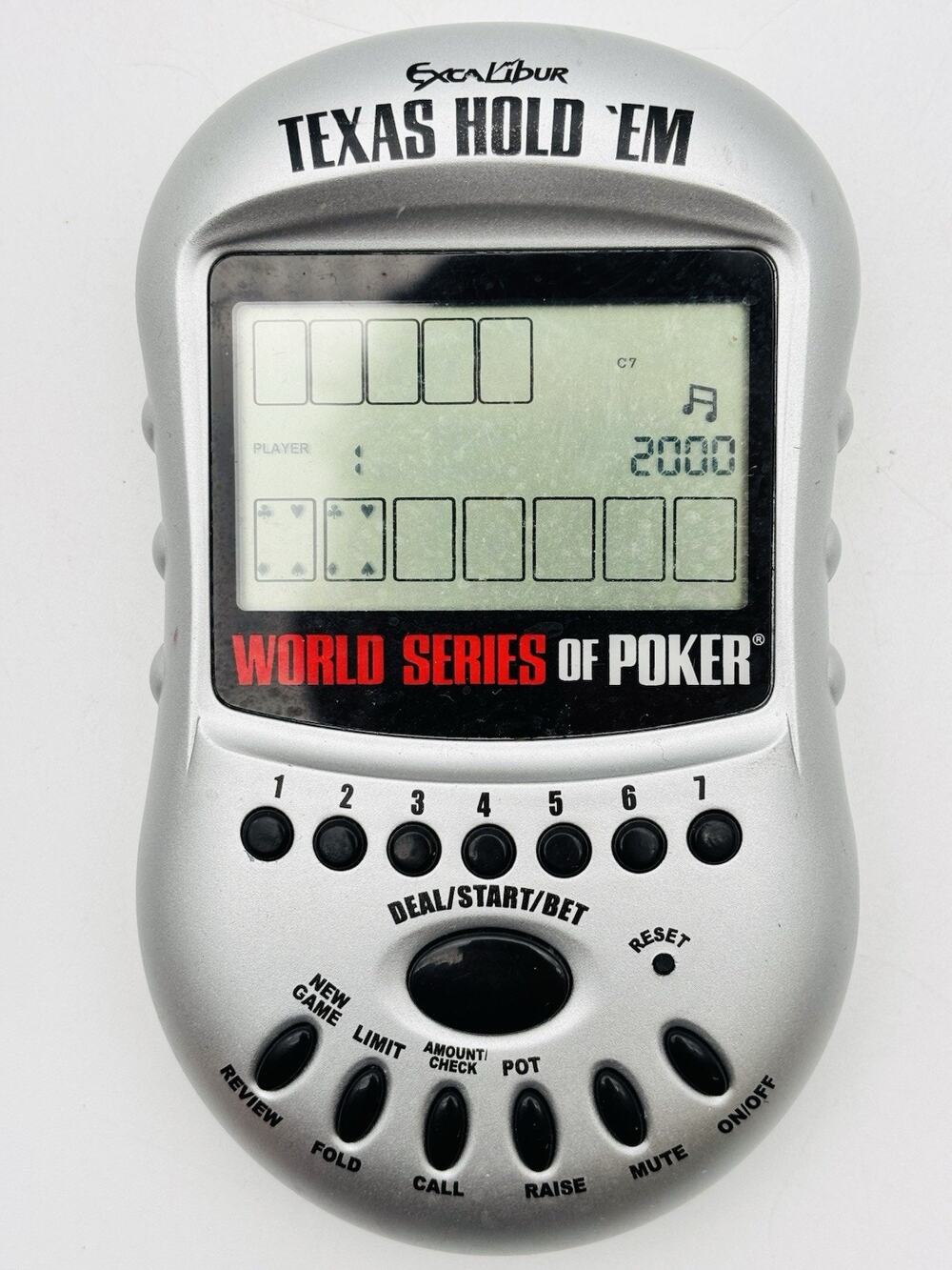World Series Poker Texas Hold' Em Handheld Excalibur Electronic Game Tested